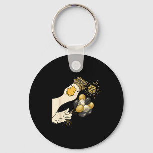 Cheers Happy New Year 2026 Goose With Balloon Disc Keychain