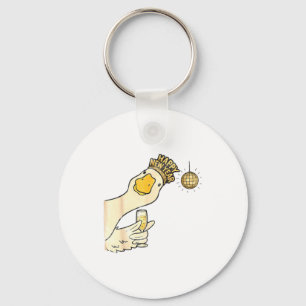 Cheers Happy New Year 2026 Goose With Champagne Di Keychain