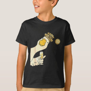 Cheers Happy New Year 2026 Goose With Champagne Di T-Shirt