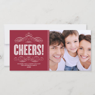 CHEERS!   HOLIDAY PHOTO CARD