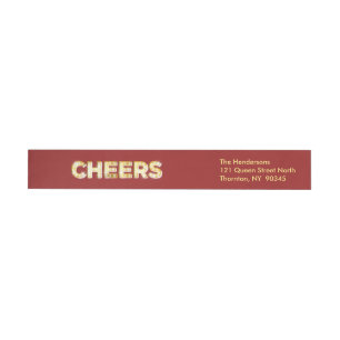 Cheers Holiday Return Address Labels