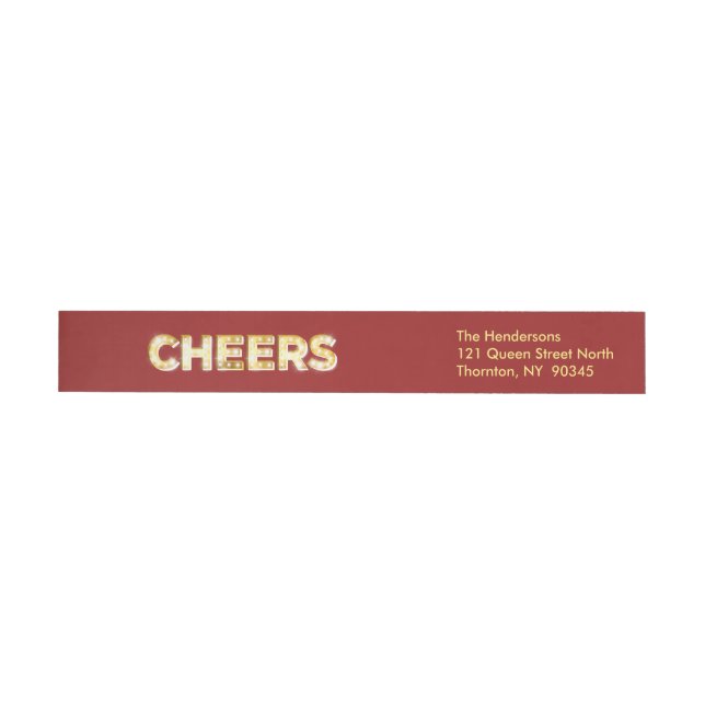 Cheers Holiday Return Address Labels (Individual)