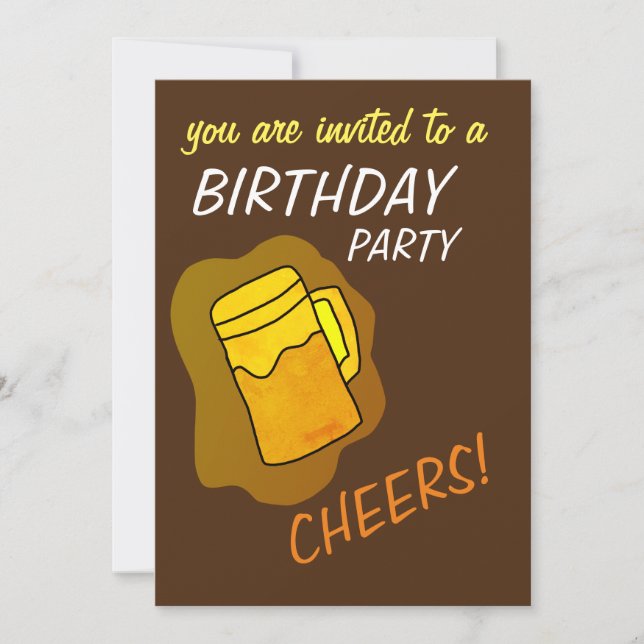 cheers invitation for party  (Front)