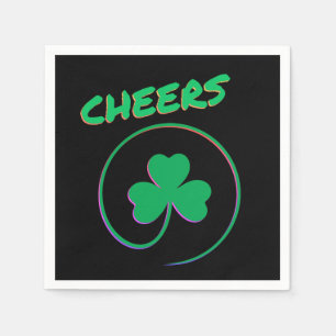Cheers Ireland Irish Clover Shamrock St Patrick's Napkin