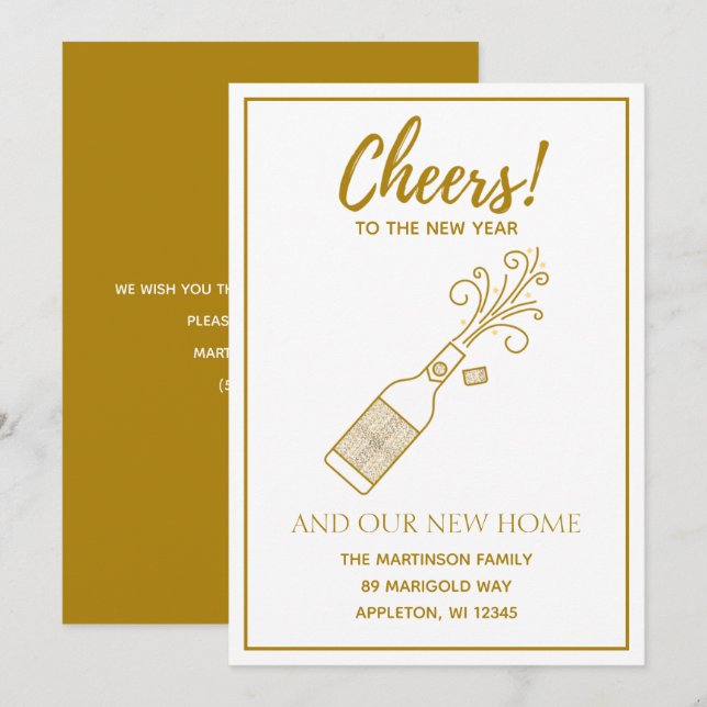 Cheers New Year New Addresss (Front/Back)