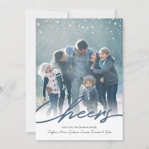 Cheers New Year Stars & Constellation Photo Card