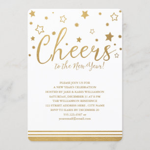 Cheers New Year's Eve Party Invitation