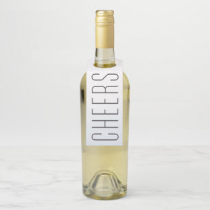 Cheers Ocean blue watercolor destination wedding Bottle Tag