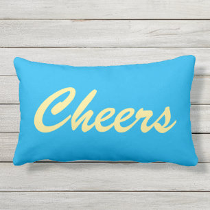 Cheers on Blue - Outdoor Pillow