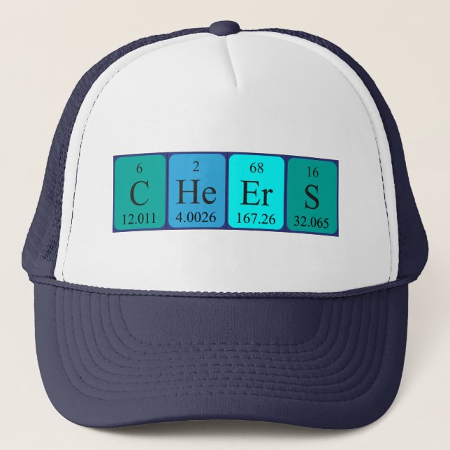 Cheers periodic table word hat (Front)