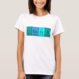 Cheers periodic table word shirt