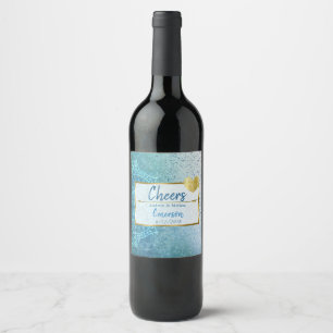 Cheers Personalized Wedding Wine Bottle Labels