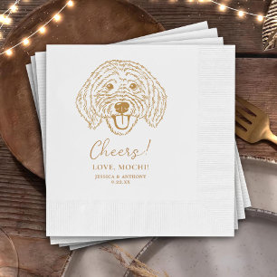 Cheers Pets Custom Hand Drawing Wedding Napkin