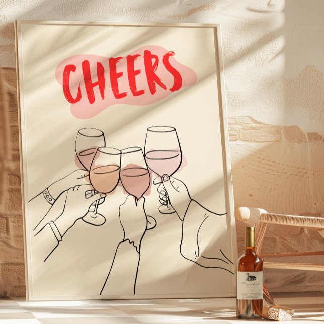 Cheers Poster | Kitchen Decor Print  (Creator Uploaded)