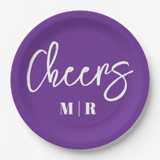 Cheers purple paper plate