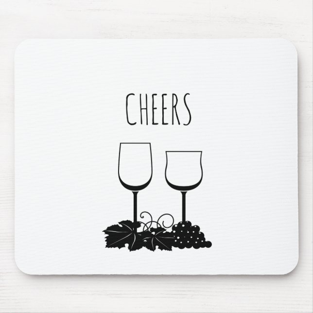 Cheers Rae Dunn Inspired Simple Mouse Pad (Front)