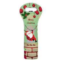 Cheers Santa Christmas Gift Wine Tote