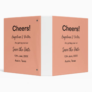 Cheers save the date simple minimal modern elegant binder