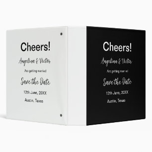 Cheers save the date simple minimal modern elegant binder