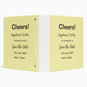 Cheers save the date simple minimal modern elegant binder