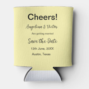 Cheers save the date simple minimal modern elegant can cooler