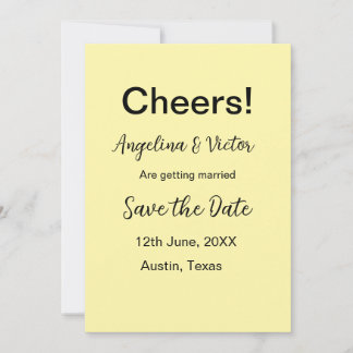 Cheers save the date simple minimal modern elegant invitation