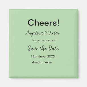 Cheers save the date simple minimal modern elegant magnet