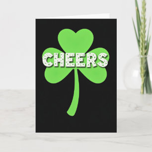 Cheers Shamrock Good Luck Card