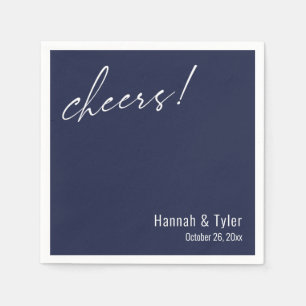 Cheers! Simple Elegance Wedding Burgundy Napkin
