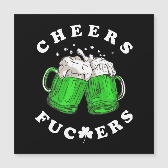 Cheers St Patricks Day Beer Drinking Funny (Front)