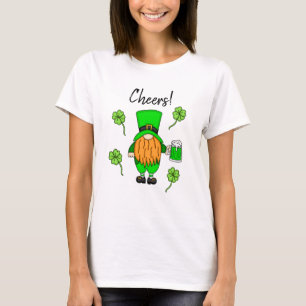 Cheers St Patrick's Day Leprechaun   Green Beer T- T-Shirt