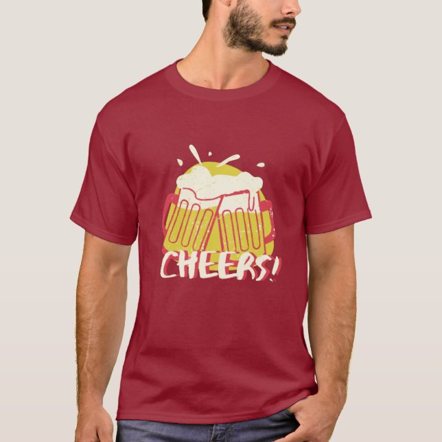 cheers T-shirt for men (Front)