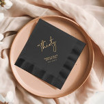 Cheers Thirty | Modern Adult 30th Birthday Party<br><div class="desc">This custom foil napkin will add stylish detail to your 30th birthday celebration. This design features simple chic lettering "Thirty" with custom text. Matching invitations and birthdayt party supplies are available in my shop BaraBomDesign.</div>