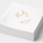 Cheers Thirty | Modern Adult 30th Birthday Party<br><div class="desc">This custom foil napkin will add stylish detail to your 30th birthday celebration. This design features simple chic lettering "Thirty" with custom text. Matching invitations and birthdayt party supplies are available in my shop BaraBomDesign.</div>