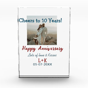 Cheers to 10 Years happy anniversary add photo dat