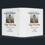 Cheers to 10 Years happy anniversary add photo dat Binder<br><div class="desc">Design for couple love</div>
