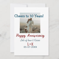 Cheers to 10 Years happy anniversary add photo dat