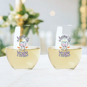 Cheers to 11 Years Personalized Wine Glass Gifts