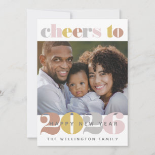 Cheers To 2023 New Years Photo Holiday Card