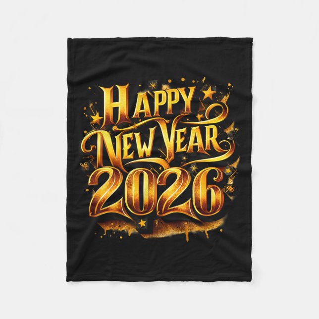 Cheers To 2026 Happy New Year Party  Fleece Blanket (Front)