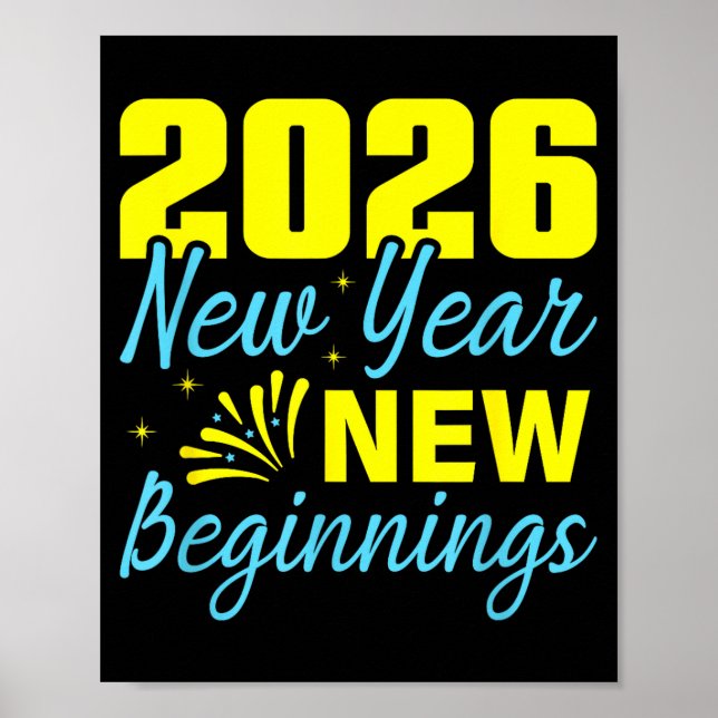 Cheers To 2026 Happy New Year Party New Beginning  Poster (Front)