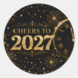Cheers to 2027 classic round sticker