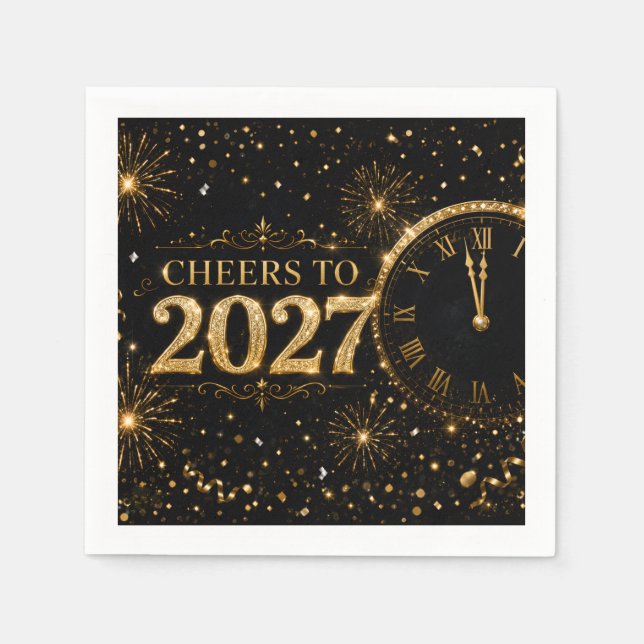 Cheers to 2027 napkin (Front)