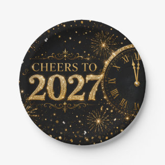Cheers to 2027 paper plate