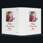 Cheers to 20 Years happy anniversary add photo dat Binder<br><div class="desc">Design for couple love</div>