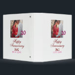 Cheers to 20 Years happy anniversary add photo dat Binder<br><div class="desc">Design for couple love</div>