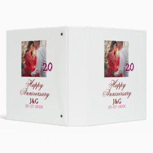 Cheers to 20 Years happy anniversary add photo dat Binder
