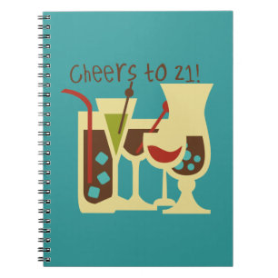 Cheers to 21 Birthday Notebook