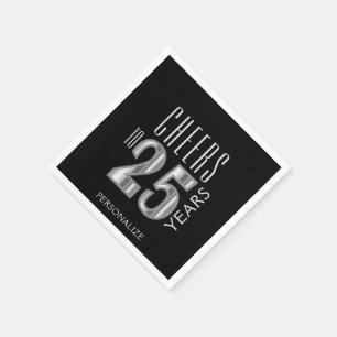 Cheers to 25 Years - Birthday / Anniversary Napkin
