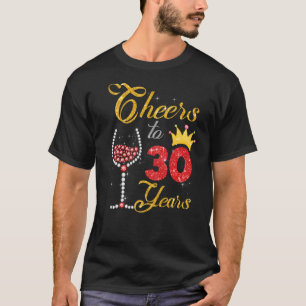 Cheers to 30 Years 1993 30th Birthday Wine Diamond T-Shirt